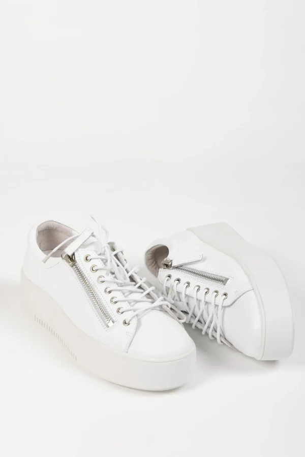 Footwear-DJANGO & JULIETTE WOLFIE SNEAKER WHITE LEATHER