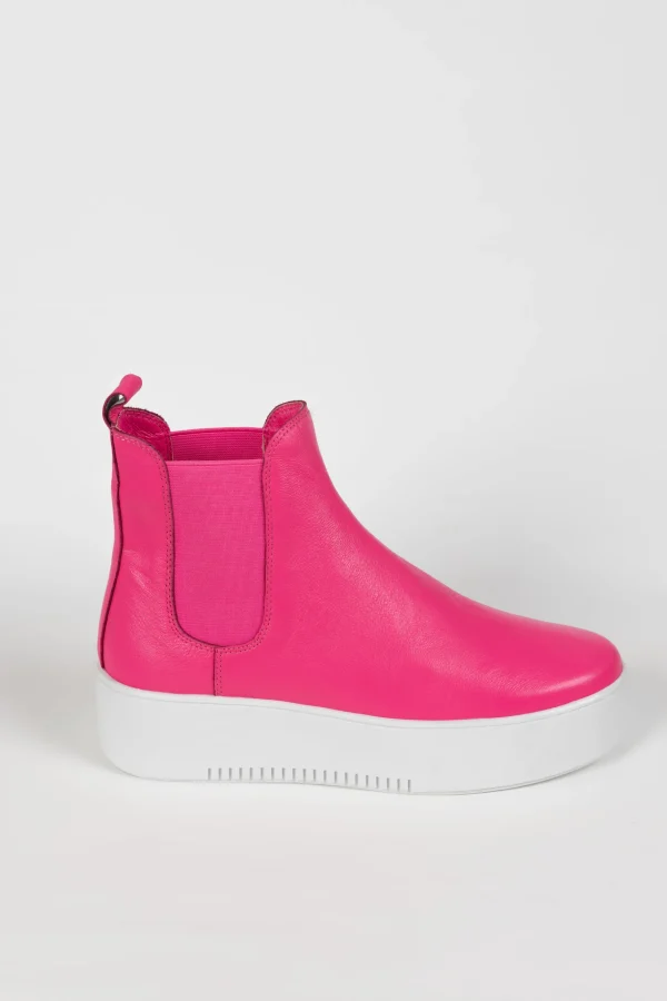 Footwear-DJANGO & JULIETTE WYLDER BOOT HOT PINK LEATHER
