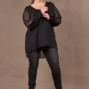 Shirts & Tops-EB&IVE BANTU TOP EBONY