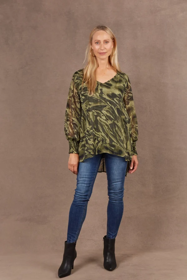 Shirts & Tops-EB&IVE BANTU TOP FERN