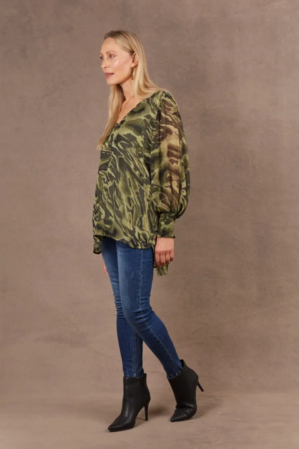 Shirts & Tops-EB&IVE BANTU TOP FERN
