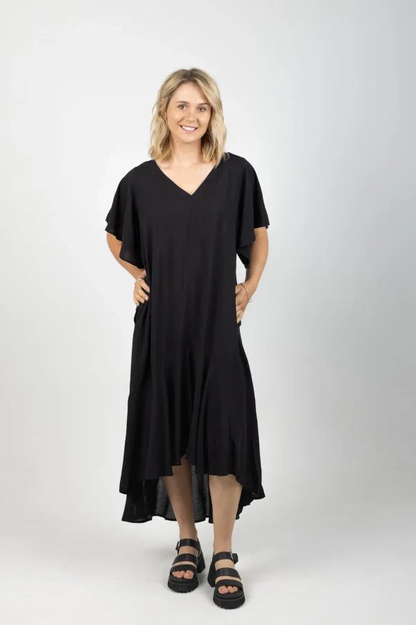Dresses-EB&IVE ESPRIT FLUTTER MAXI EBONY