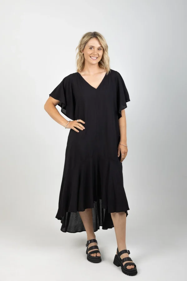 Dresses-EB&IVE ESPRIT FLUTTER MAXI EBONY