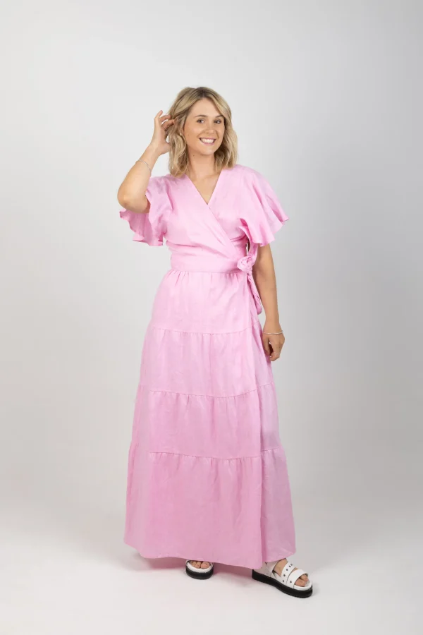 Dresses-EB&IVE HALCYON MAXI DRESS CAMEO