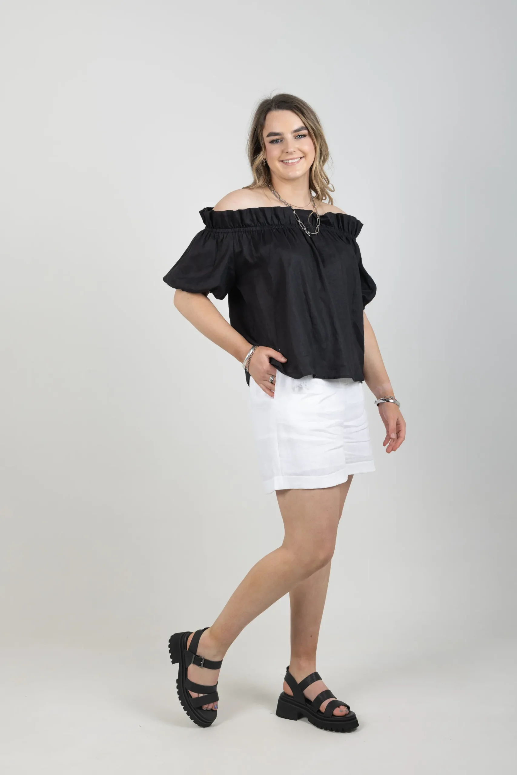 ebive_halcyon_ruched_top__3.webp Shirts & Tops-EB&IVE HALCYON RUCHED TOP EBONY