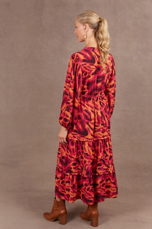 Dresses-EB&IVE MAYAN TIERED MAXI MAGENTA