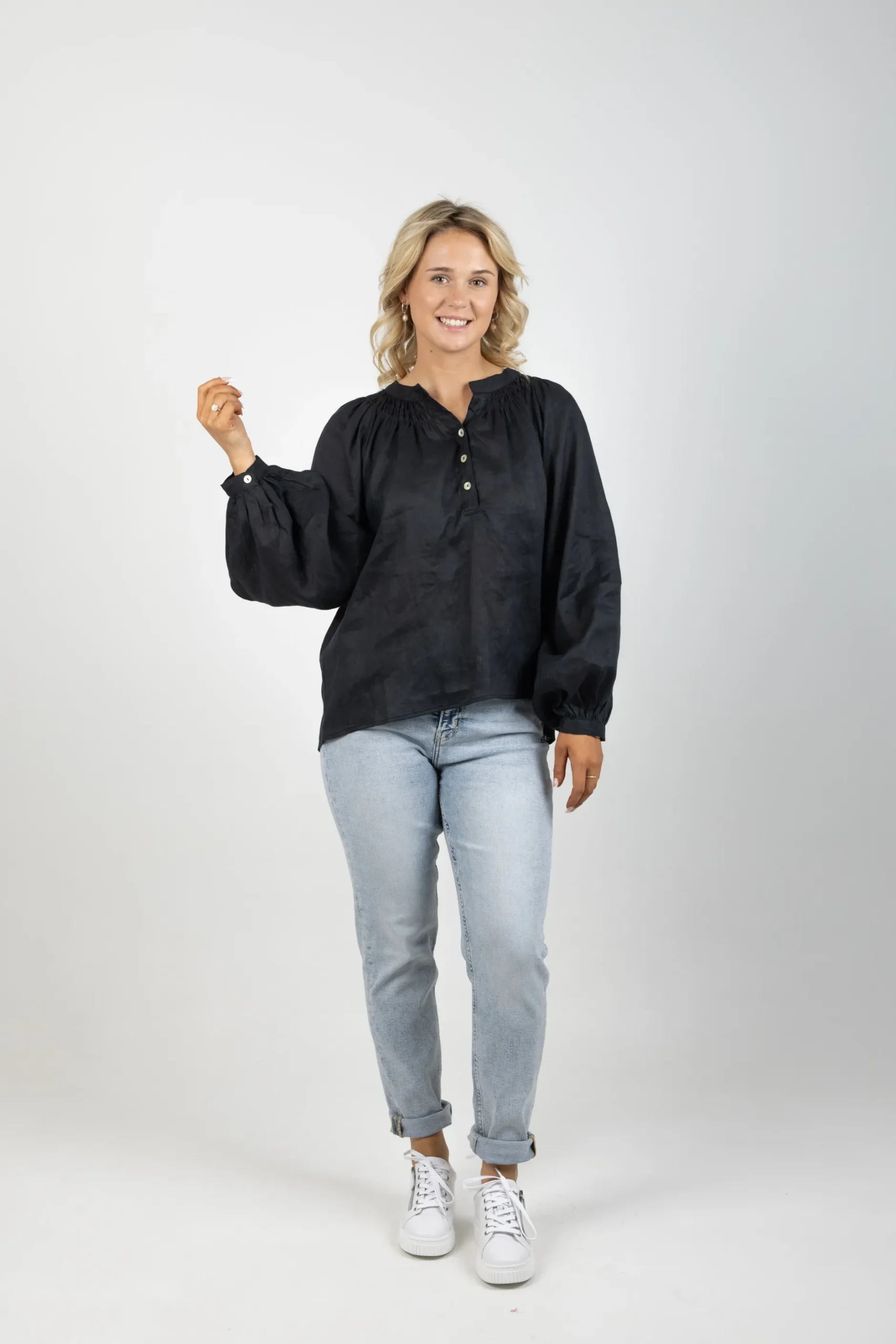 ebive_nashville_linen_blo_0-1.webp Shirts & Tops-EB&IVE NASHVILLE LINEN BLOUSE EBONY