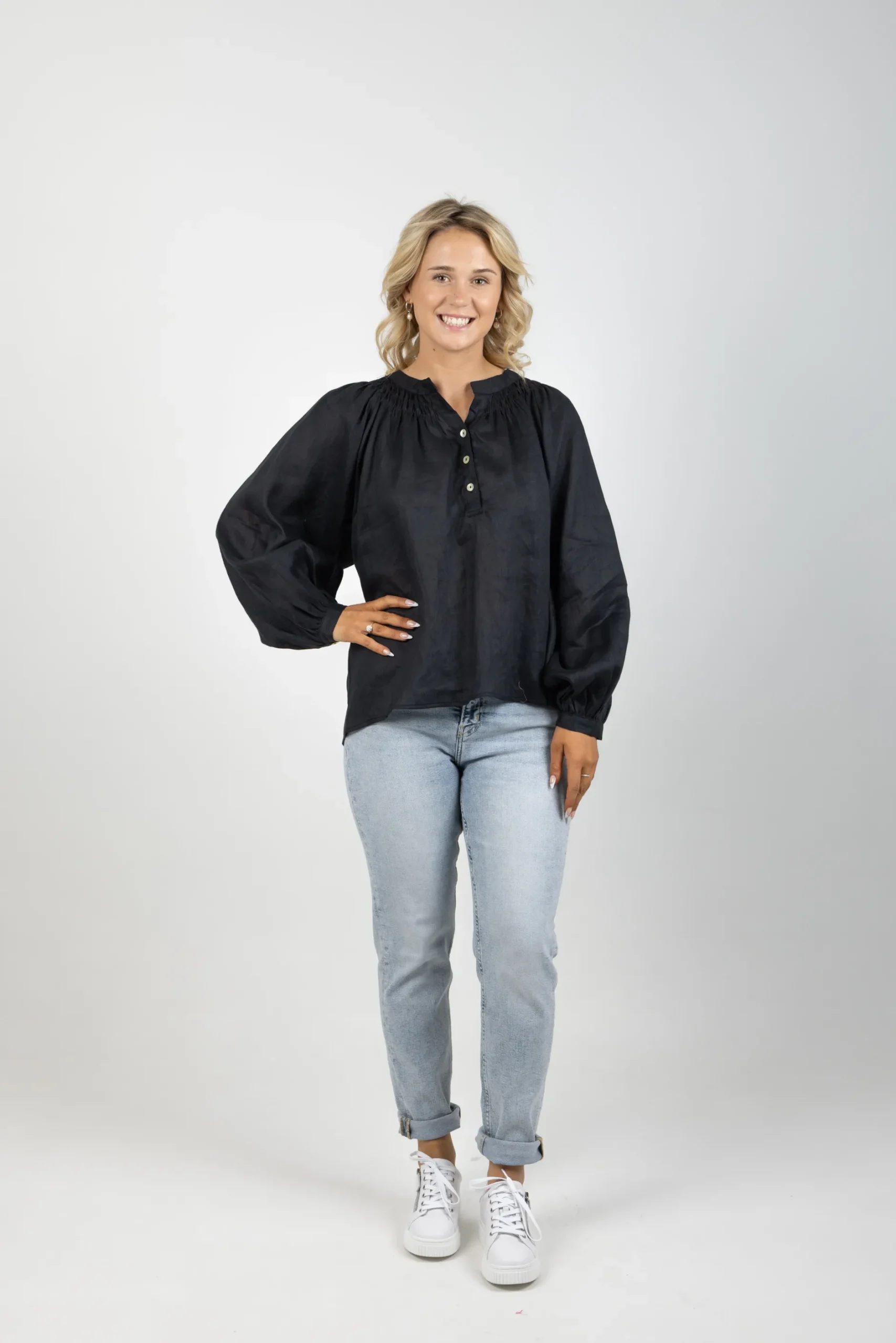 ebive_nashville_linen_blo_1-1.webp Shirts & Tops-EB&IVE NASHVILLE LINEN BLOUSE EBONY
