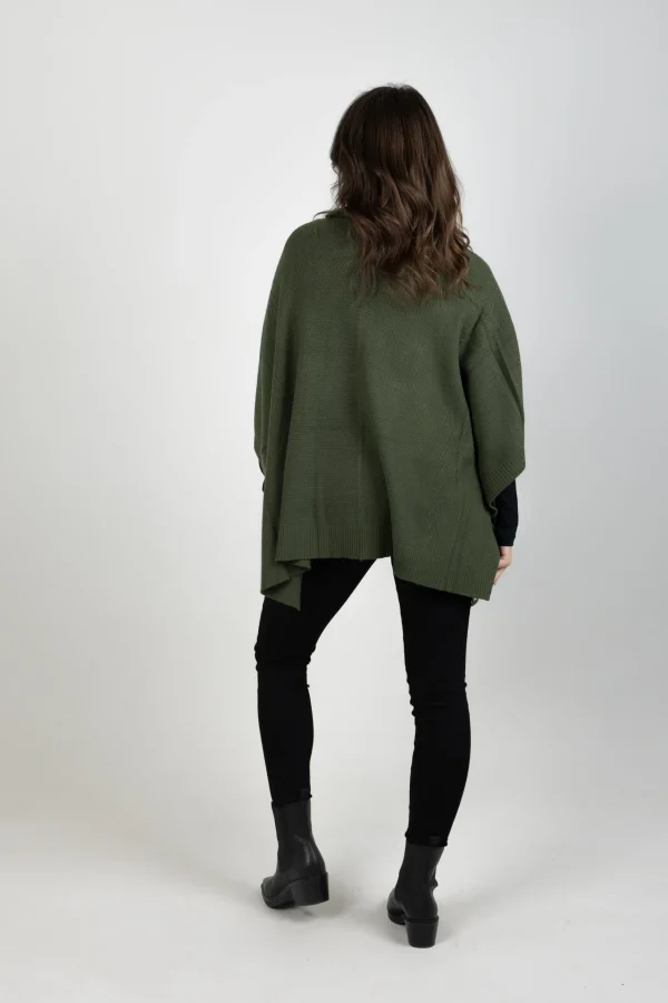 Sweaters & Knitwear-EB&IVE NAWI PONCHO OLIVE