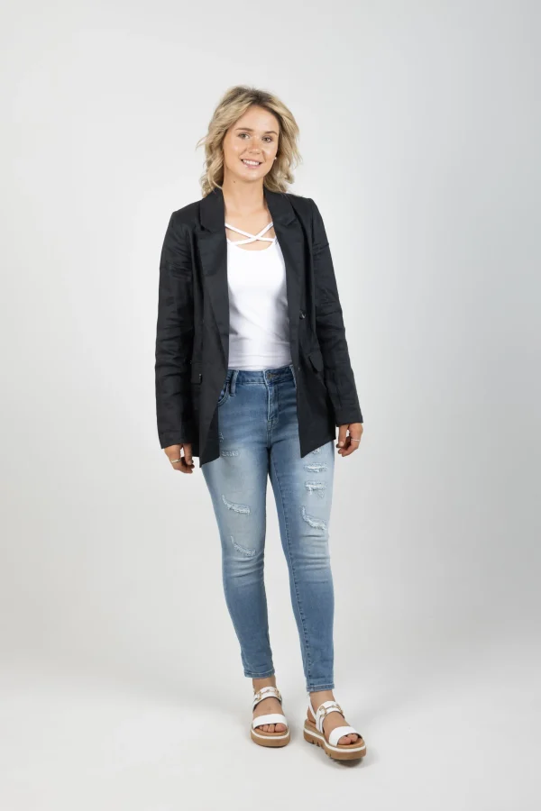 Coats & Jackets-EB&IVE STAPLE NAMA BLAZER EBONY