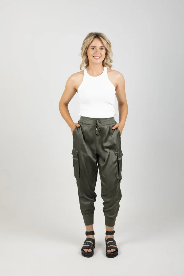 Pants-EB&IVE STAPLE PANT ASPEN