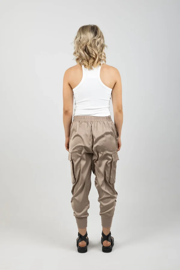 Pants-EB&IVE STAPLE PANT TAUPE