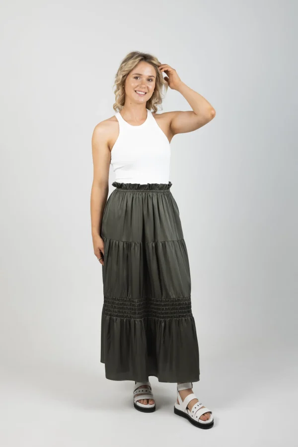 Skirts-EB&IVE STAPLE SKIRT ASPEN
