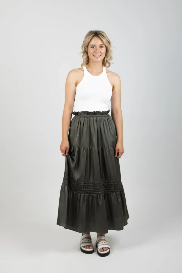 Skirts-EB&IVE STAPLE SKIRT ASPEN