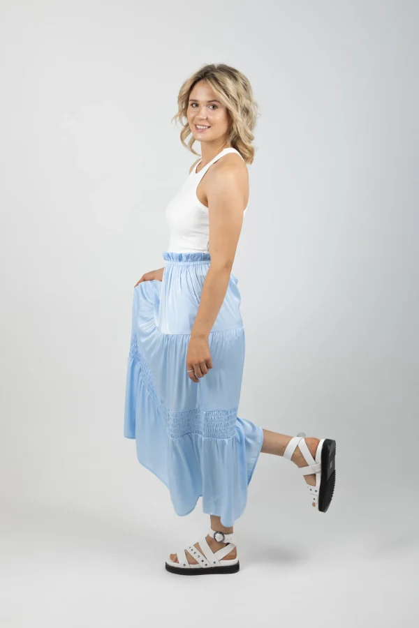Skirts-EB&IVE STAPLE SKIRT SKY