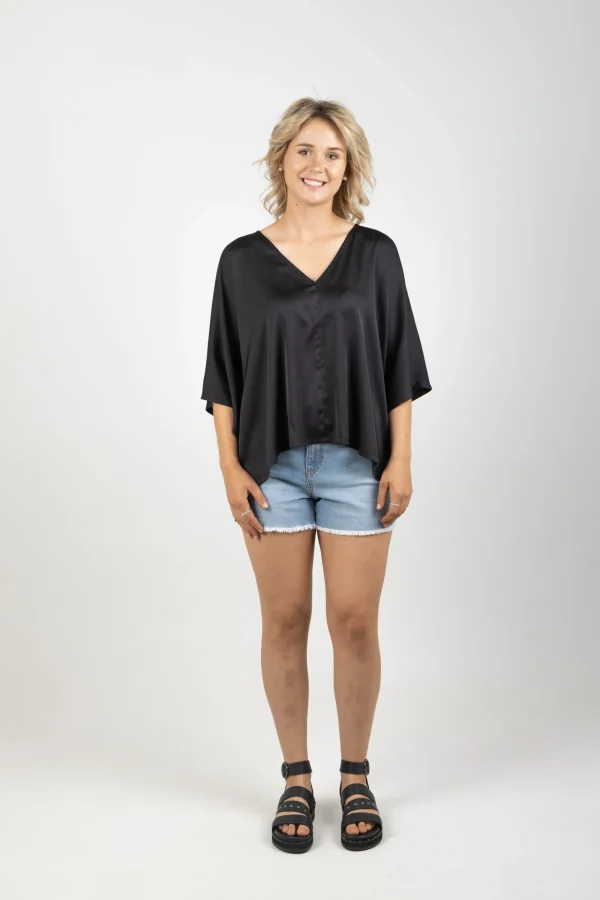 Shirts & Tops-EB&IVE STAPLE TOP EBONY