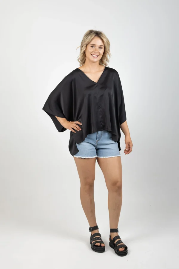 Shirts & Tops-EB&IVE STAPLE TOP EBONY