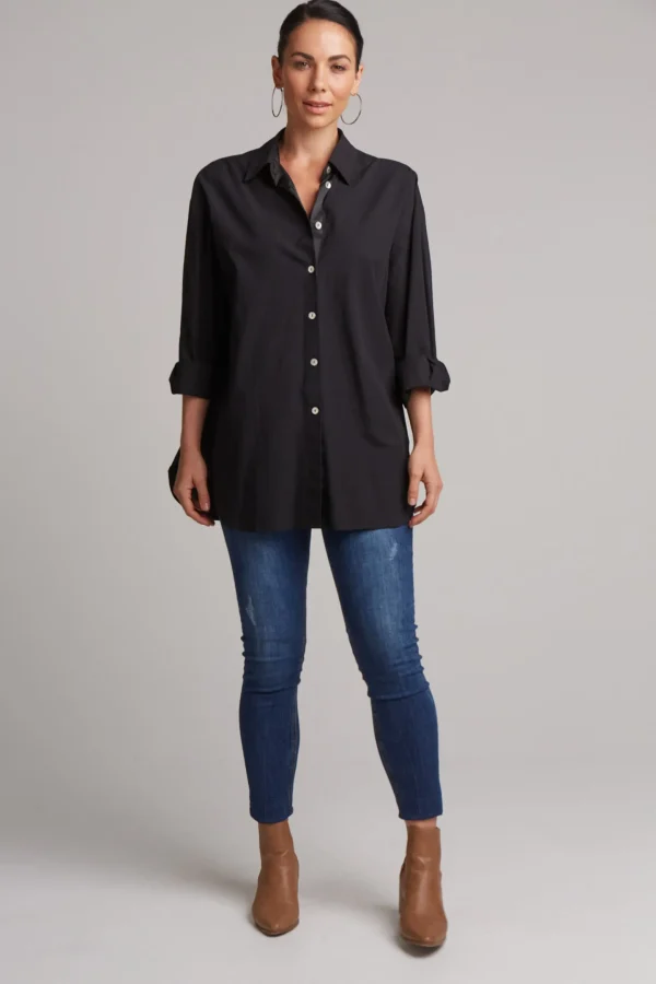 Shirts & Tops-EB&IVE STUDIO OVERSIZED SHIRT EBONY