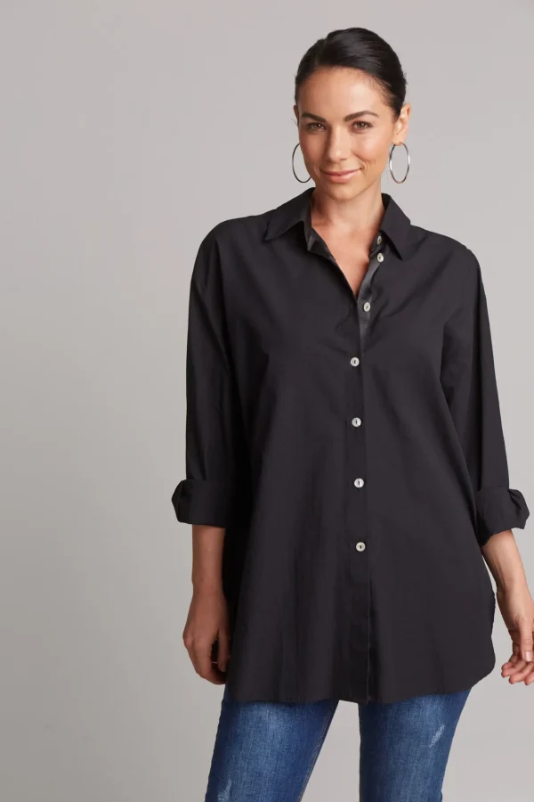 Shirts & Tops-EB&IVE STUDIO OVERSIZED SHIRT EBONY