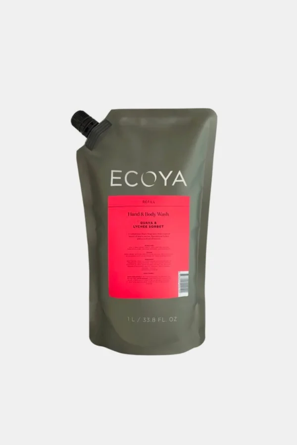 Body-ECOYA HAND & BODY WASH REFILL GUAVA & LYCHEE SORBET