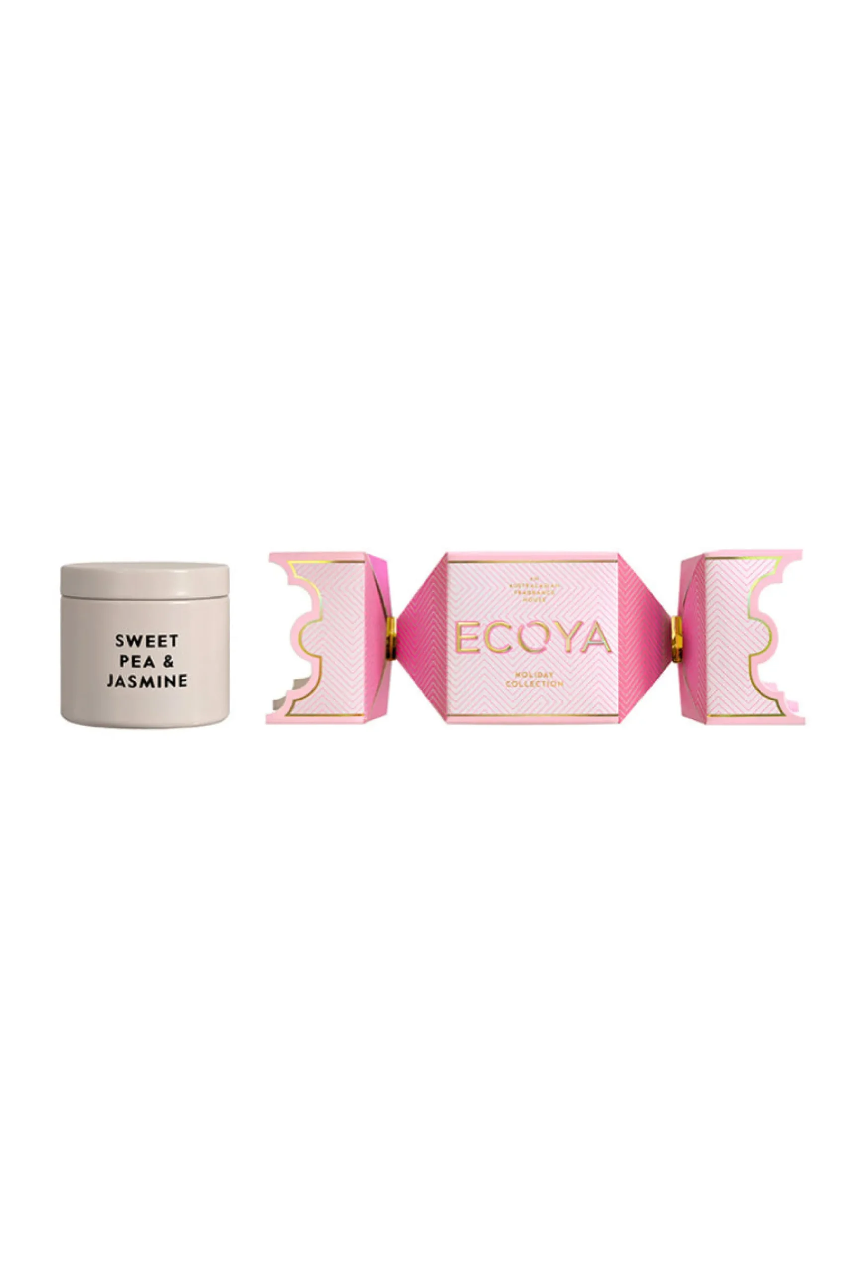 ecoya_holiday_bon_bon_can_2-2.webp Candles & Room Fragrances-ECOYA HOLIDAY BON BON CANDLE SWEET PEA & JASMINE