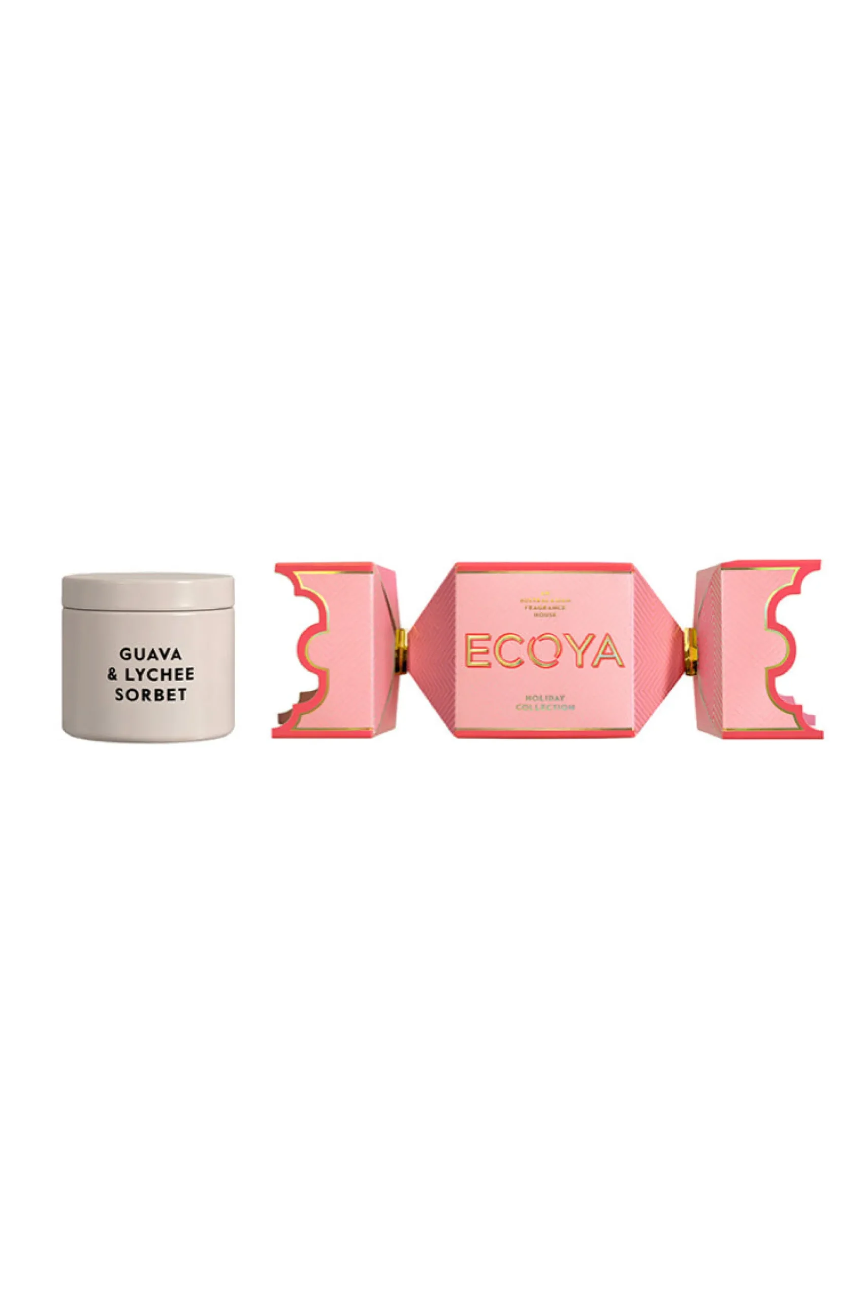 ecoya_holiday_bon_bon_can_2.webp Candles & Room Fragrances-ECOYA HOLIDAY BON BON CANDLE GUAVA & LYCHEE