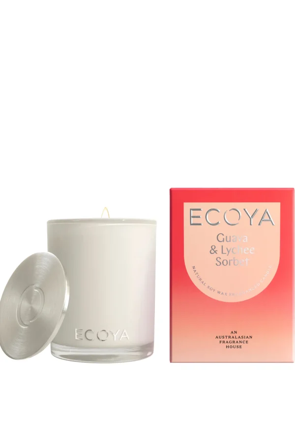 Candles & Room Fragrances-ECOYA MADISON CANDLE GUAVA & LYCHEE SORBET