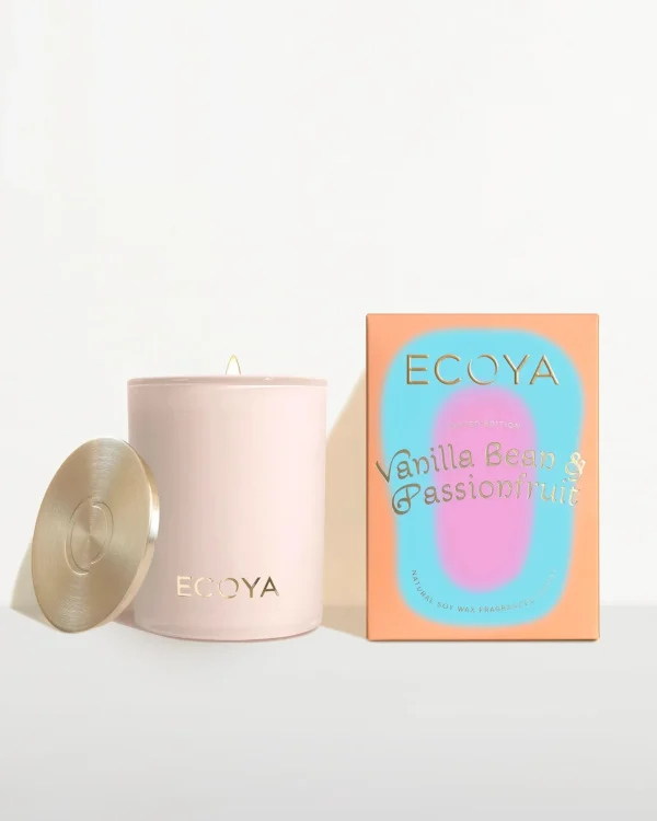 Candles & Room Fragrances-ECOYA MADISON CANDLE VANILLA BEAN & PASSIONFRUIT LIMITED EDITION