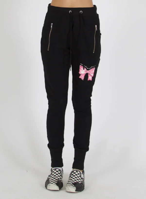 Pants-FEDERATION +. ESCAPE TRACKIE LITTLE GIFT BLACK