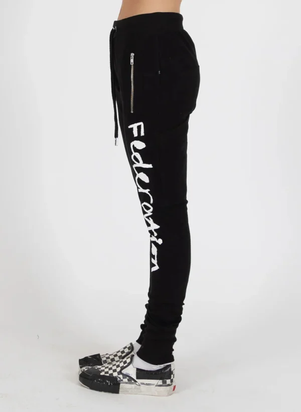 Pants-FEDERATION +. ESCAPE TRACKIE CRAYON BLACK