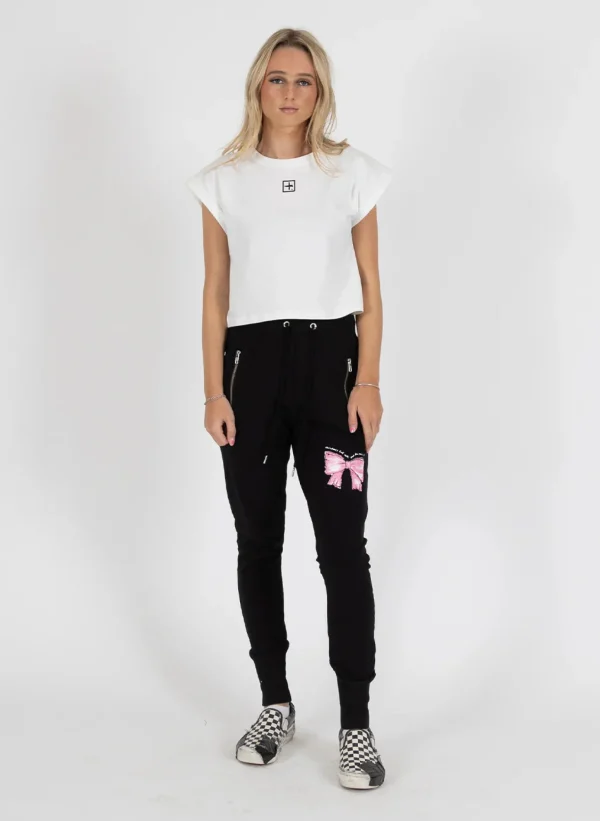 Pants-FEDERATION +. ESCAPE TRACKIE LITTLE GIFT BLACK