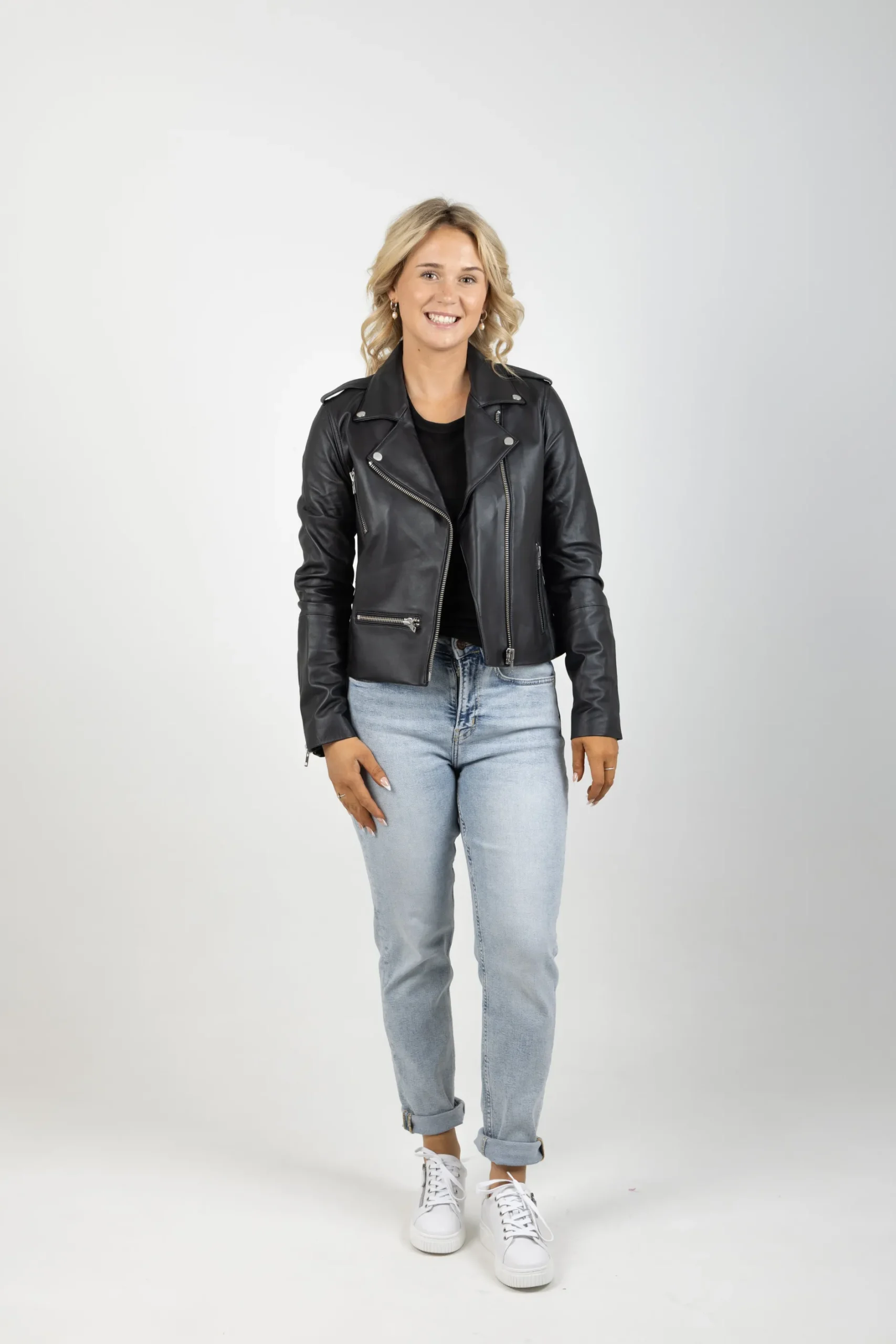 federation__leather_jacke_0.webp Coats & Jackets-FEDERATION +. LEATHER JACKET BLACK SILVER HARDWARE