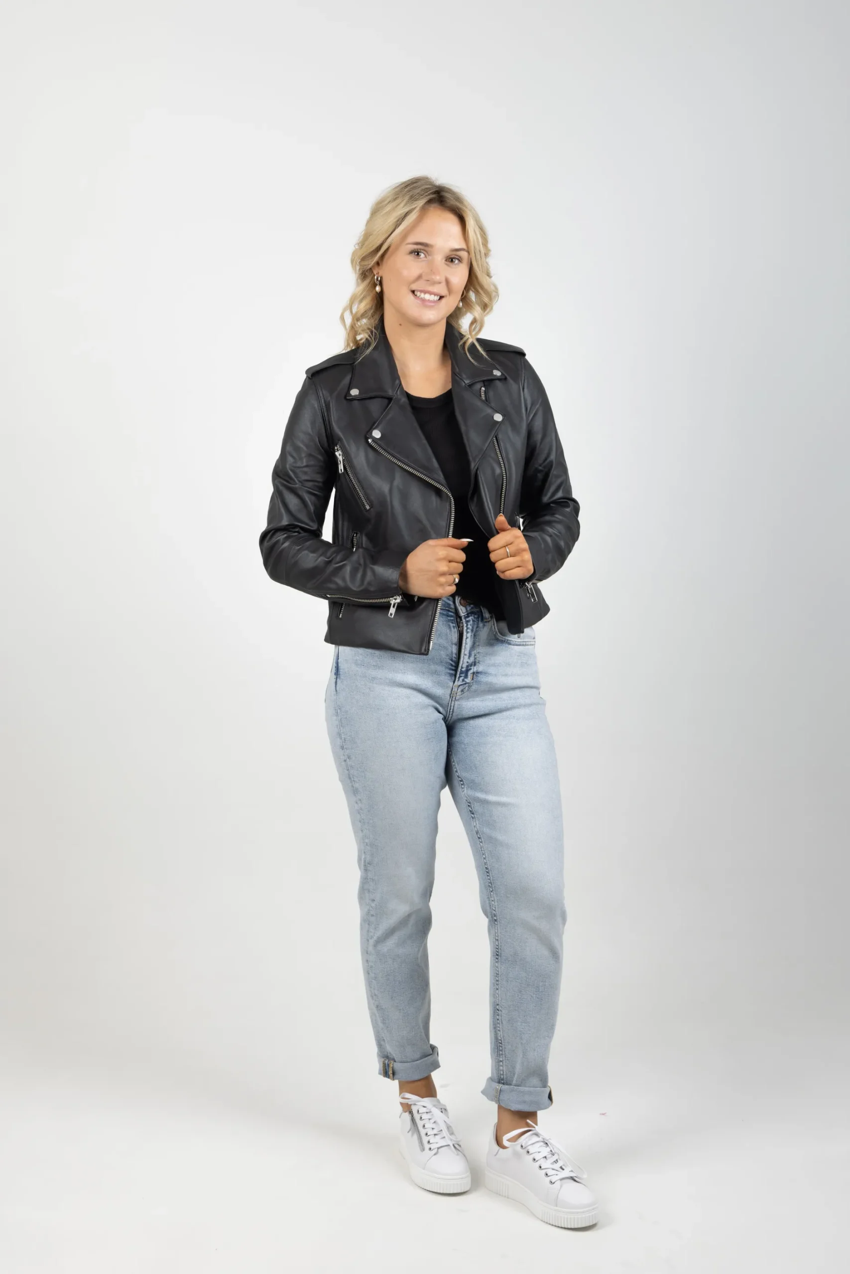 federation__leather_jacke_2.webp Coats & Jackets-FEDERATION +. LEATHER JACKET BLACK SILVER HARDWARE