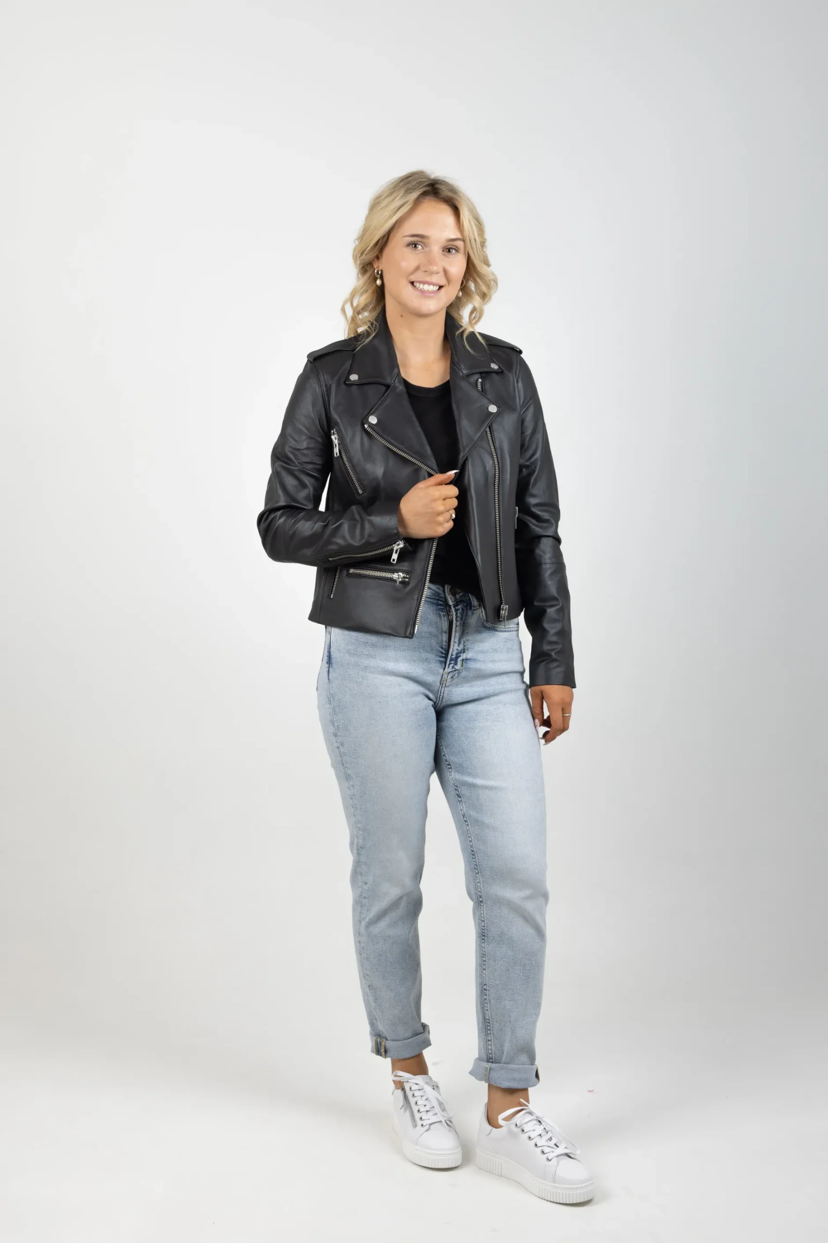 federation__leather_jacke_3.webp Coats & Jackets-FEDERATION +. LEATHER JACKET BLACK SILVER HARDWARE