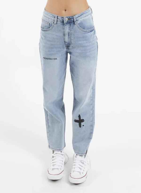 Denim-FEDERATION +. TAKE IT EASY JEAN TRIO WASHED BLUE