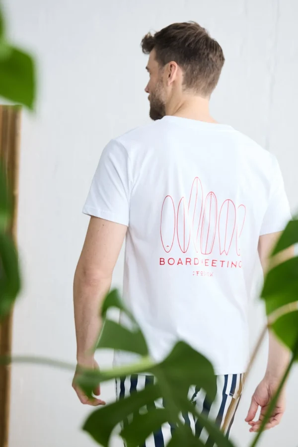 Tees & Tanks-FOSSICK BOARD MEETING TEE WHITE
