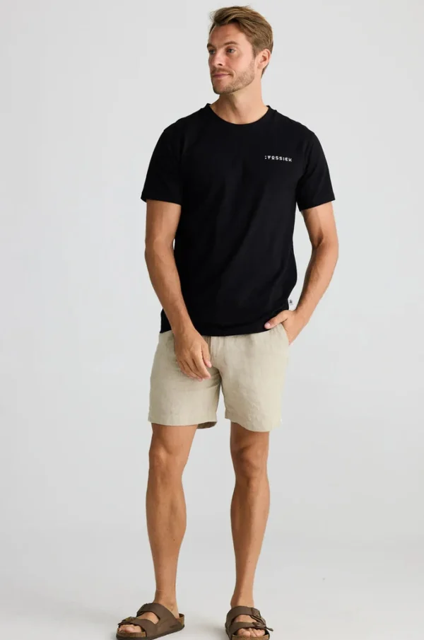 Tees & Tanks-FOSSICK LOGO TEE BLACK