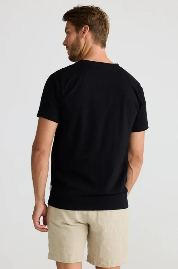 Tees & Tanks-FOSSICK LOGO TEE BLACK