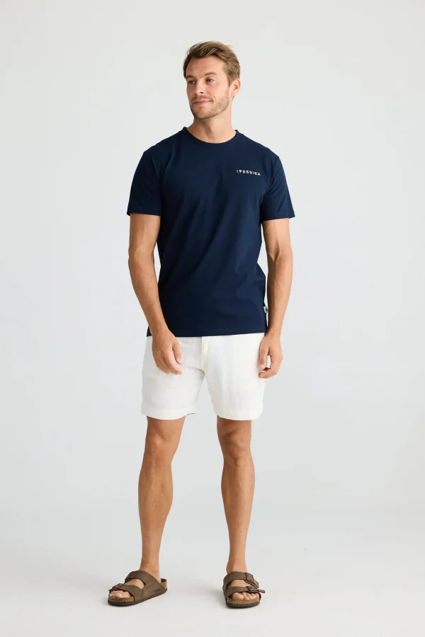 Tees & Tanks-FOSSICK LOGO TEE NAVY