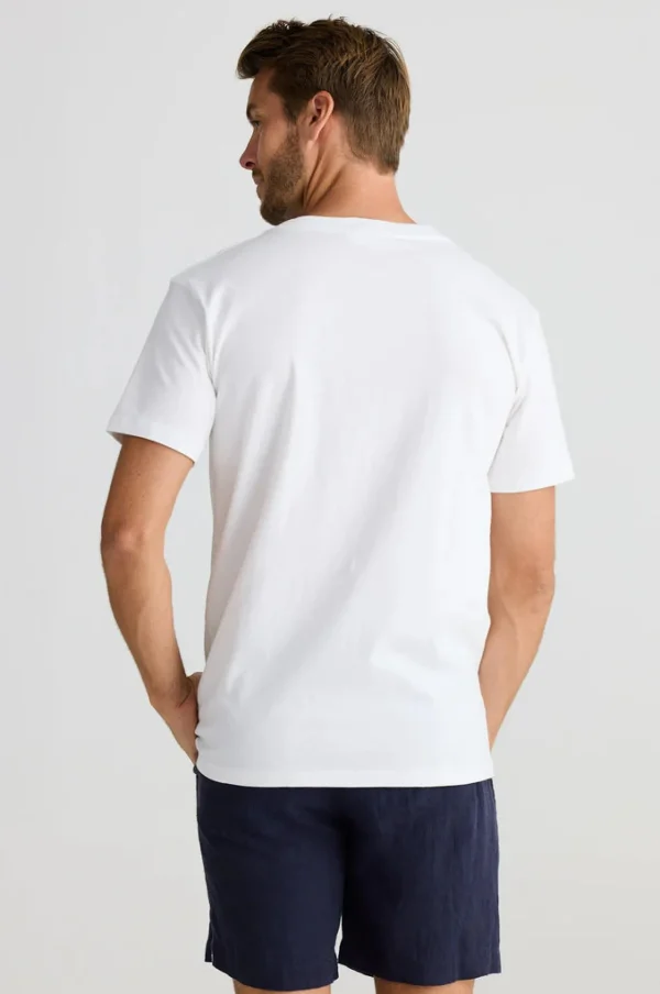 Tees & Tanks-FOSSICK LOGO TEE WHITE