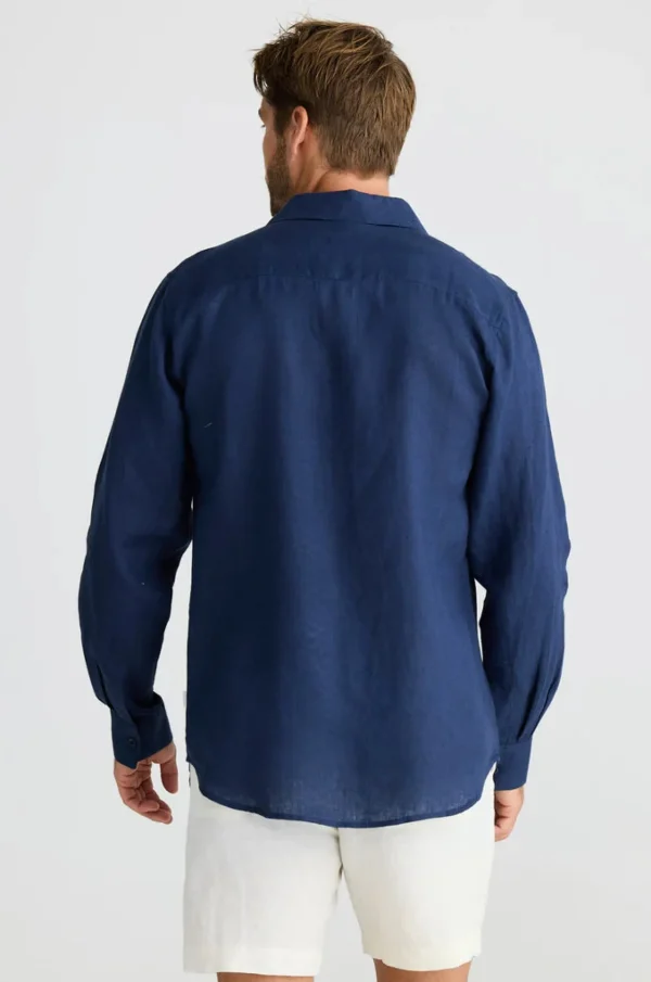 Shirts-FOSSICK OXFORD SHIRT NAVY