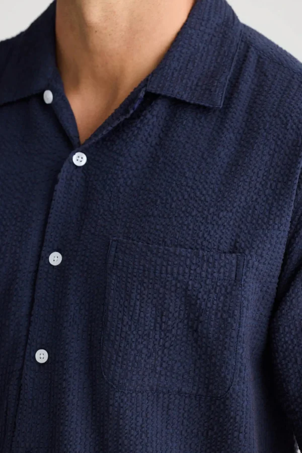 Shirts-FOSSICK STANFORD SHIRT NAVY