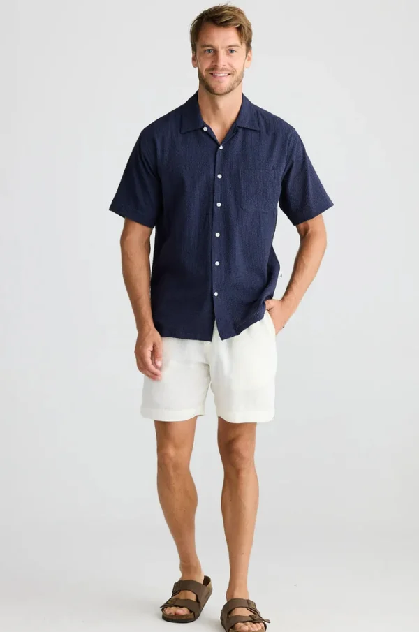 Shirts-FOSSICK STANFORD SHIRT NAVY