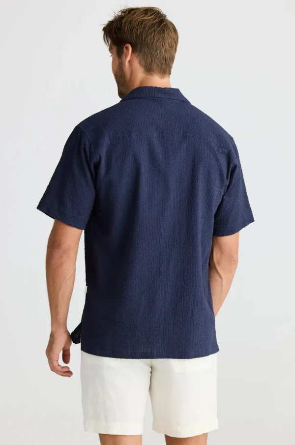 Shirts-FOSSICK STANFORD SHIRT NAVY