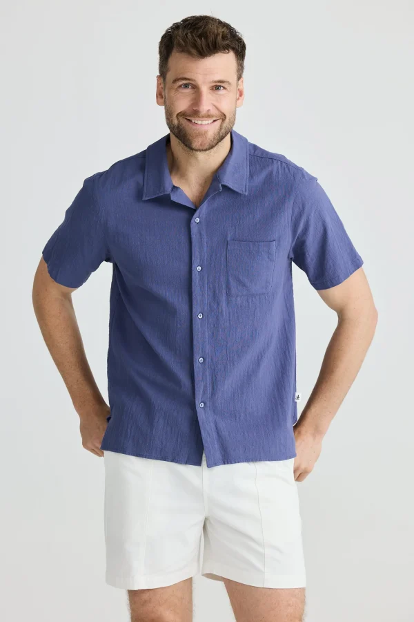 Shirts-FOSSICK STANFORD SHIRT STORM