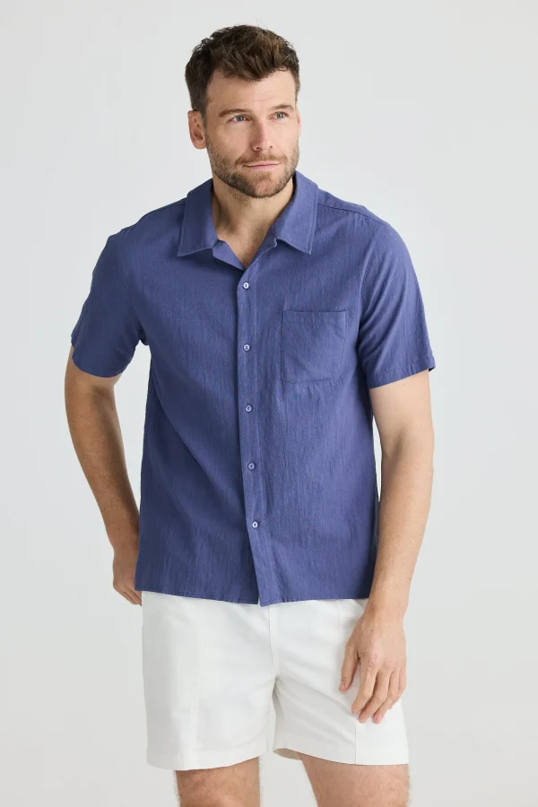Shirts-FOSSICK STANFORD SHIRT STORM