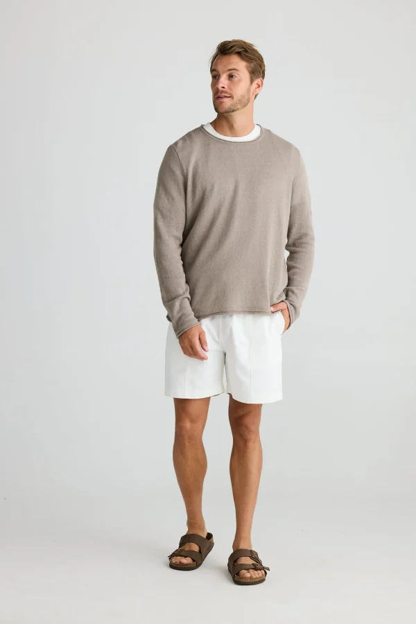 Sweaters & Knitwear-FOSSICK TYLER KNIT GREY