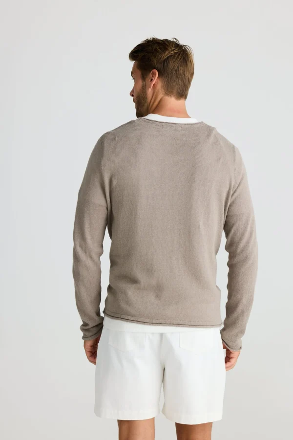 Sweaters & Knitwear-FOSSICK TYLER KNIT GREY