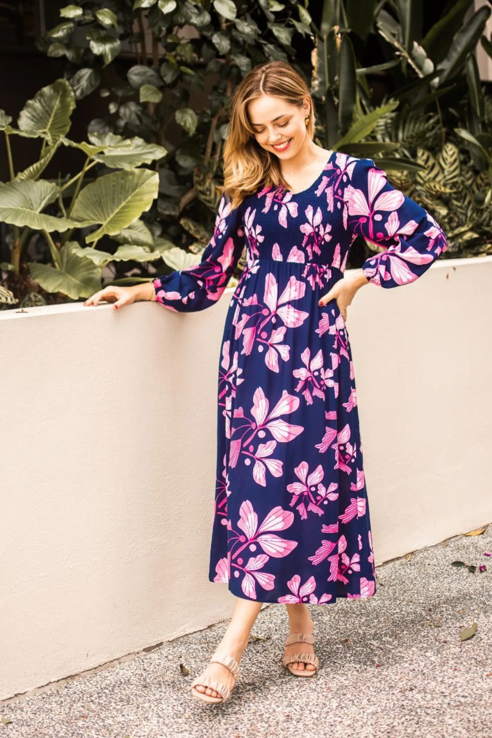 fria_anika_maxi_dress_nav_0.webp Dresses-FRIA ANIKA MAXI DRESS NAVY