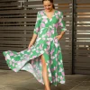 Dresses-FRIA JENNA MAXI DRESS AMORA GREEN